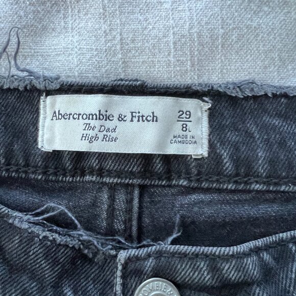 Abercrombie High Rise Dad Jeans Distressed - Picture 7 of 8